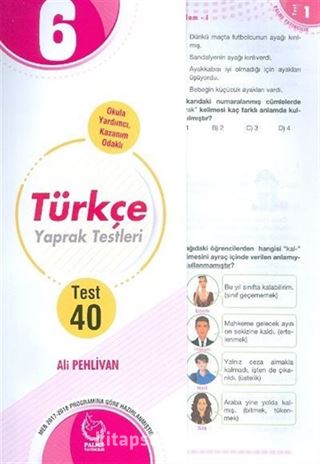 6. Sınıf Türkçe Yaprak Testleri