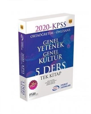 220 KPSS Ortaöğretim Ön Lisans Genel Yetenek Genel Kültür Konu Anlatımlı 5 Ders Tek Kitap