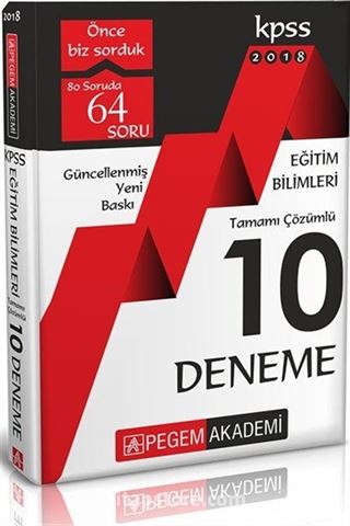 2018 KPSS Eğitim Bilimleri Tamamı Çözümlü 10 Deneme