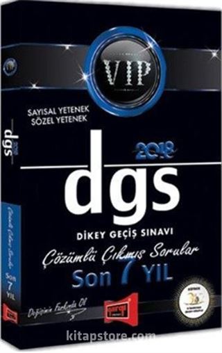 2018 DGS VIP Sayısal Sözel Yetenek Son 7 Yıl Çözümlü Çıkmış Sorular