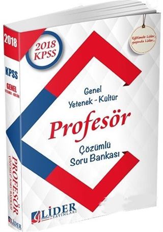 2018 KPSS Genel Yetenek Genel Kültür Çözümlü Soru Bankası