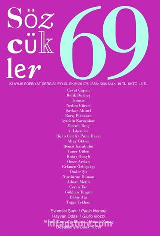 Sözcükler İki Aylık Edebiyat Dergisi Sayı:69 Eylül-Ekim 2017