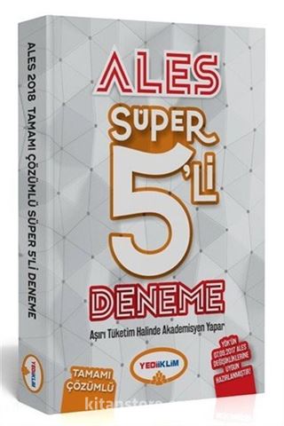 2018 ALES Süper 5'li Tamamı Çözümlü 5 Deneme