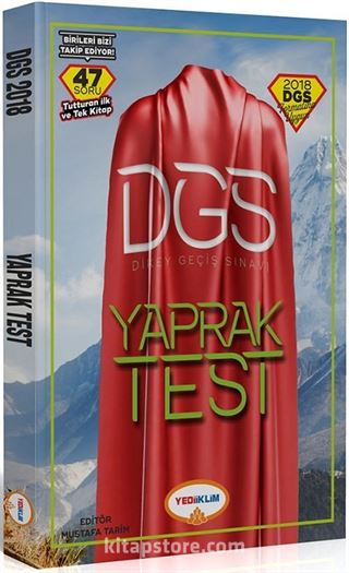 2018 DGS Sayısal Sözel Bölüm Çek Kopart Yaprak Test