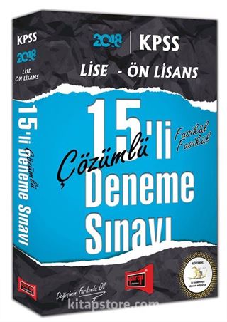 2018 KPSS Lise Ön Lisans 15'li Fasikül Fasikül Çözümlü Deneme Sınavı