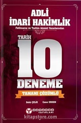 Adli ve İdari Hakim Adayları Tarih Tamamı Çözümlü 10 Deneme