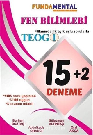 8. Sınıf TEOG 1 Fen Bilimleri 15+2 Deneme