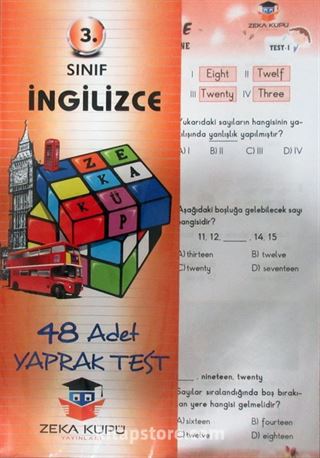 3. Sınıf İngilizce Yaprak Test (48 Adet)