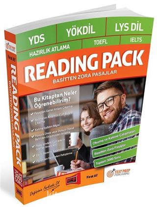 YDS-YÖKDİL-LYS DİL-Hazırlık Atlama-TOEFL-IELTS Reading Pack Basitten Zora Pasajlar