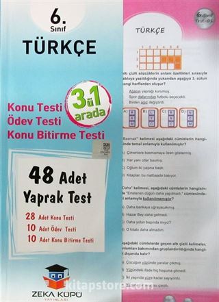 6. Sınıf Türkçe Yaprak Test (48 Adet)