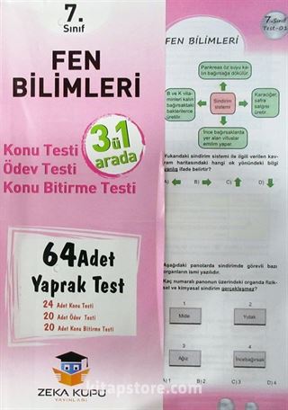 7. Sınıf Fen ve Teknoloji Yaprak Test (64 Adet)