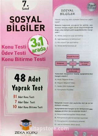 7. Sınıf Sosyal Bilgiler Yaprak Test (48 Adet)