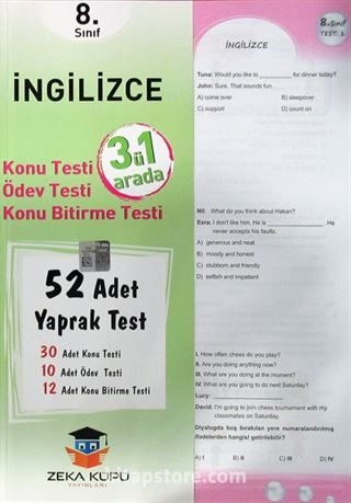 8. Sınıf İngilizce Yaprak Test (52 Adet)