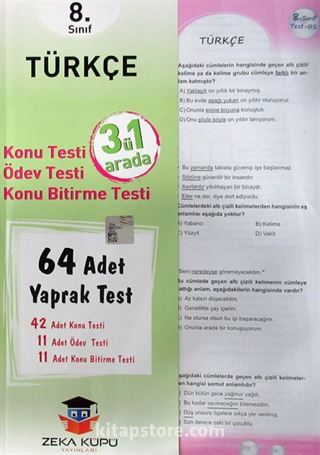 8. Sınıf Türkçe Yaprak Test (64 Adet)