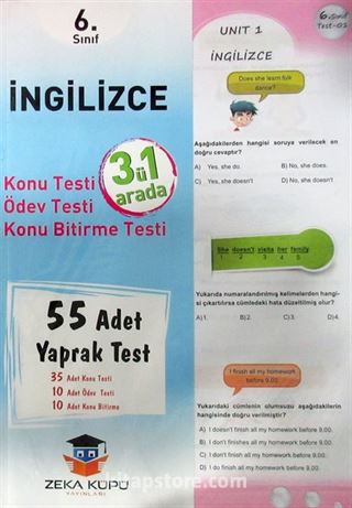 6. Sınıf İngilizce Yaprak Test (55 Adet)