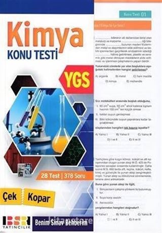 YGS Kimya Çek Kopar Konu Testi