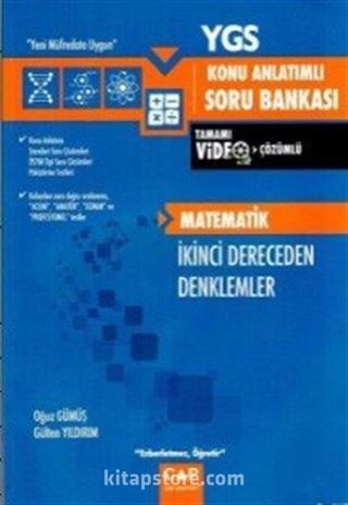 YGS Matematik İkinci Dereceden Denklemler Konu Anlatımlı Soru Bankası