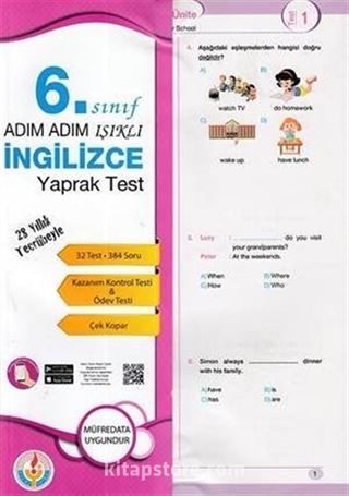 6. Sınıf İngilizce Yaprak Test