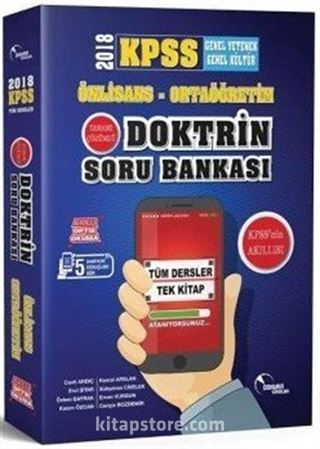 2018 KPSS Ön Lisans Ortaöğretim Genel Yetenek Genel Kültür Doktrin Tek Kitap Tamamı Çözümlü Soru Bankası