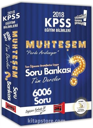 2018 KPSS Eğitim Bilimleri Muhteşem Tüm Dersler Soru Bankası