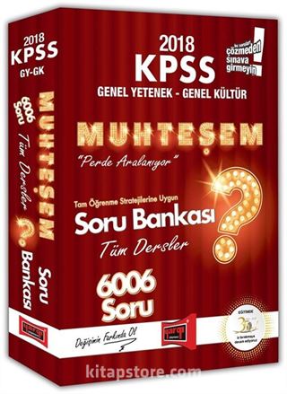 2018 KPSS Genel Yetenek Genel Kültür Muhteşem Tüm Dersler Soru Bankası