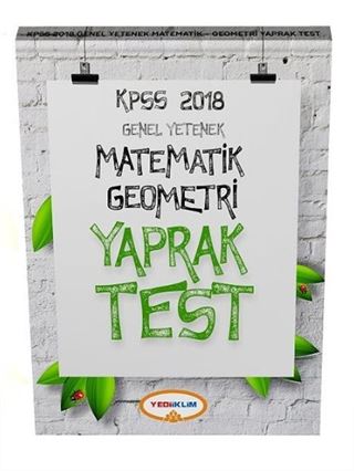 2018 KPSS Genel Yetenek Matematik-Geometri Çek Kopart Yaprak Test