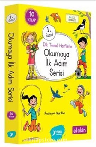 Dik Temel Harflerle Okumaya İlk Adım Serisi (10 Kitaplık Set)