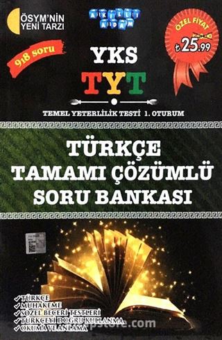 YKS - TYT Türkçe Tamamı Çözümlü Soru Bankası