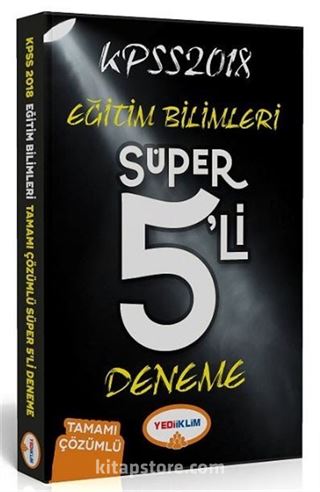 2018 KPS Eğitim Bilimleri süper 5'li Tamamı Çözümlü Deneme