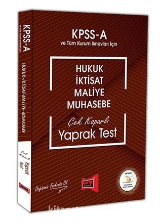 2018 KPSS A Grubu Hukuk - İktisat - Malliye - Muhasebe Çek Koparlı Yaprak Test