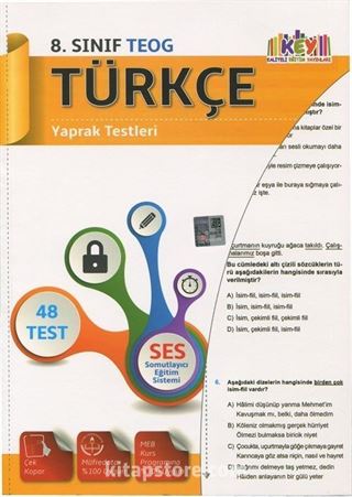 8. Sınıf TEOG Türkçe Yaprak Testler