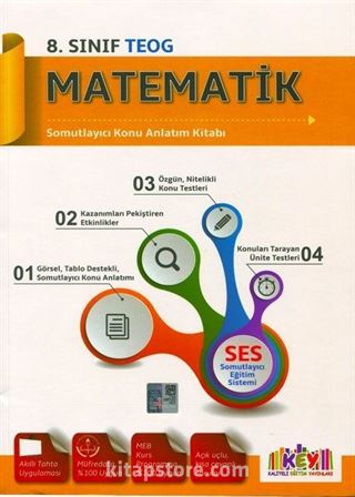 8. Sınıf TEOG Matematik Somutlayıcı Konu Anlatım Kitabı