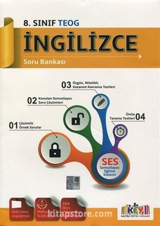 8. TEOG Sınıf İngilizce Soru Bankası Somutlayıcı Eğitim Sistemi