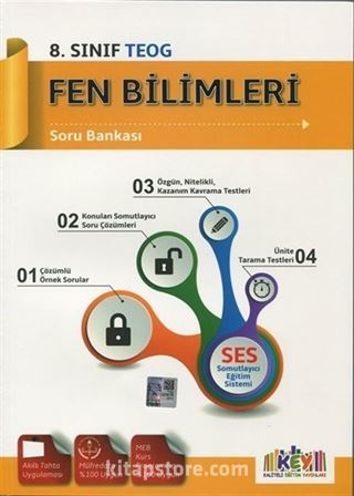 8. Sınıf Fen Bilimleri Soru Bankası Somutlayıcı Eğitim Sistemi