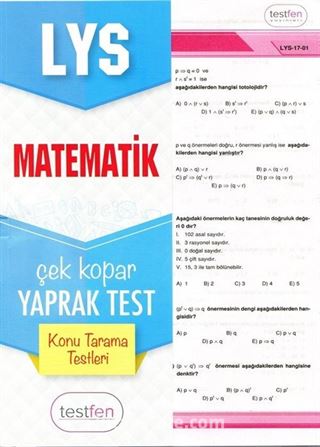 LYS Matematik Konu Tarama Yaprak Testleri