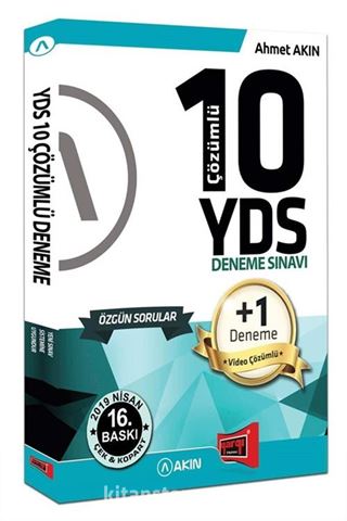 YDS Özgün 10 +1 Çözümlü Deneme Sınavı