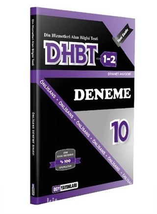 DHBT 1-2 Ön Lisans 10 Deneme Sınavı