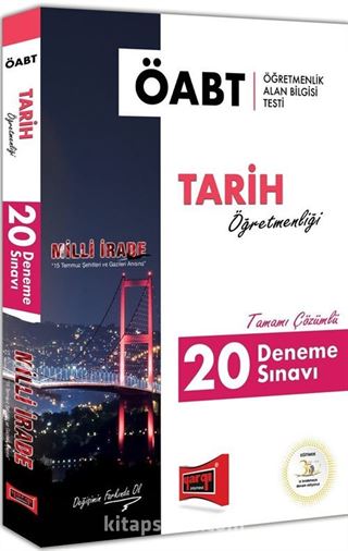 2018 ÖABT Milli İrade Tarih Öğretmenliği Tamamı Çözümlü 20 Deneme Sınavı