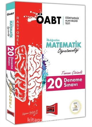 2018 ÖABT Rasyonel İlköğretim Matematik Öğretmenliği Tamamı Çözümlü 20 Deneme Sınavı