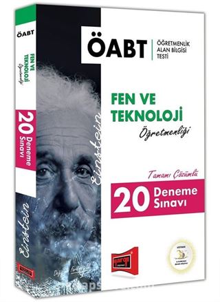 2018 ÖABT Einstein Fen ve Teknoloji Öğretmenliği Tamamı Çözümlü 20 Deneme Sınavı