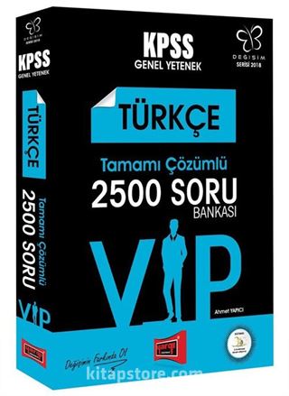 2018 KPSS Değişim Serisi VIP Türkçe Tamamı Çözümlü 2500 Soru Bankası