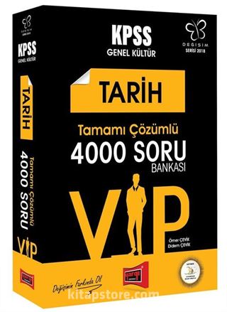 2018 KPSS Değişim Serisi VIP Tarih Tamamı Çözümlü 4000 Soru Bankası