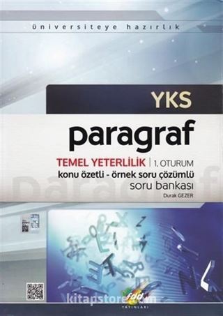 YKS Paragraf 1. Oturum Konu Özetli Örnek Soru Çözümlü Soru Bankası