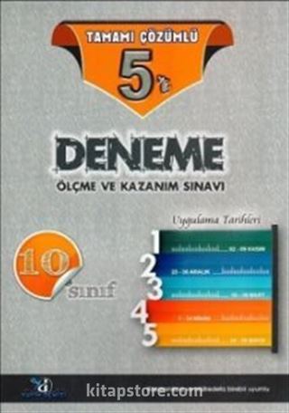 10. Sınıf Tamamı Çözümlü 5 Deneme