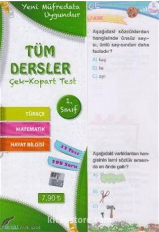 1. Sınıf Tüm Dersler Çek Kopart Yaprak Test