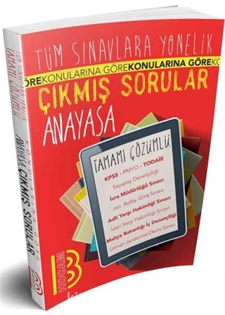 Tüm Sınavlara Yönelik Tamamı Çözümlü Anayasa Çıkmış Sorular