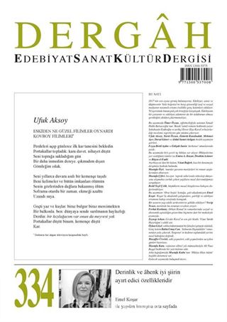 Dergah Edebiyat Sanat Kültür Dergisi Sayı 334 Aralık 2017