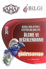 2018 KPSS Eğitim Bilimleri Şirinsahaf Ölçme Ve Değerlendirme Konu Anlatımı