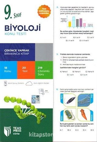 9. Sınıf Biyoloji Yaprak Test Çek Kopar (Yeni Müfredat)