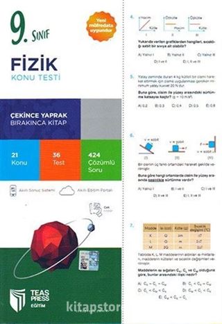 9. Sınıf Fizik Yaprak Test Çek Kopar (Yeni Müfredat)